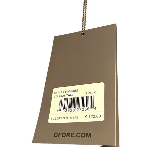 G/Fore Bandana Tech Pique Polo Shirt Men Size XL‎ Twilight Blue Golf Active NWT - Picture 7 of 8